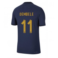 Frankrike Ousmane Dembele #11 Replika Hemmatröja VM 2022 Kortärmad
